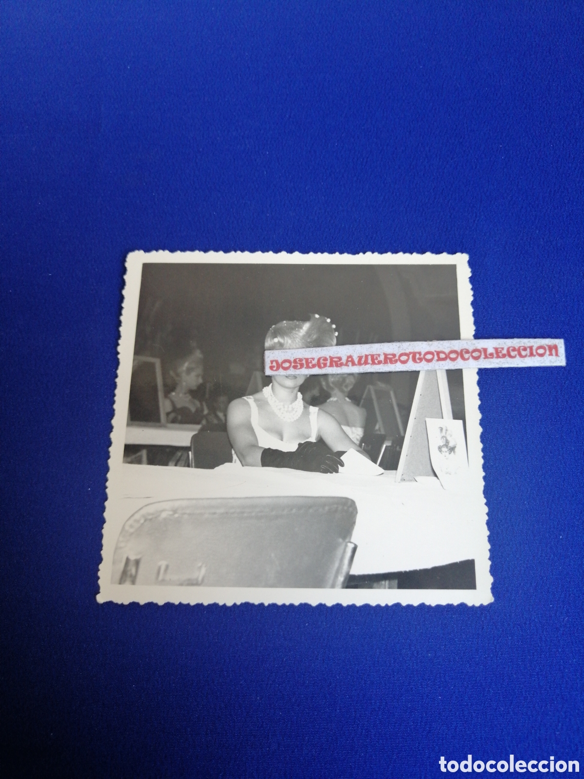 Fotografia antica: MODELO PEINADO ART&Iacute;STICO CONCURSO PEINADOS CARTEL SECURITOTO SIGLO PASADO SELLO PHOTO DESMAREZ