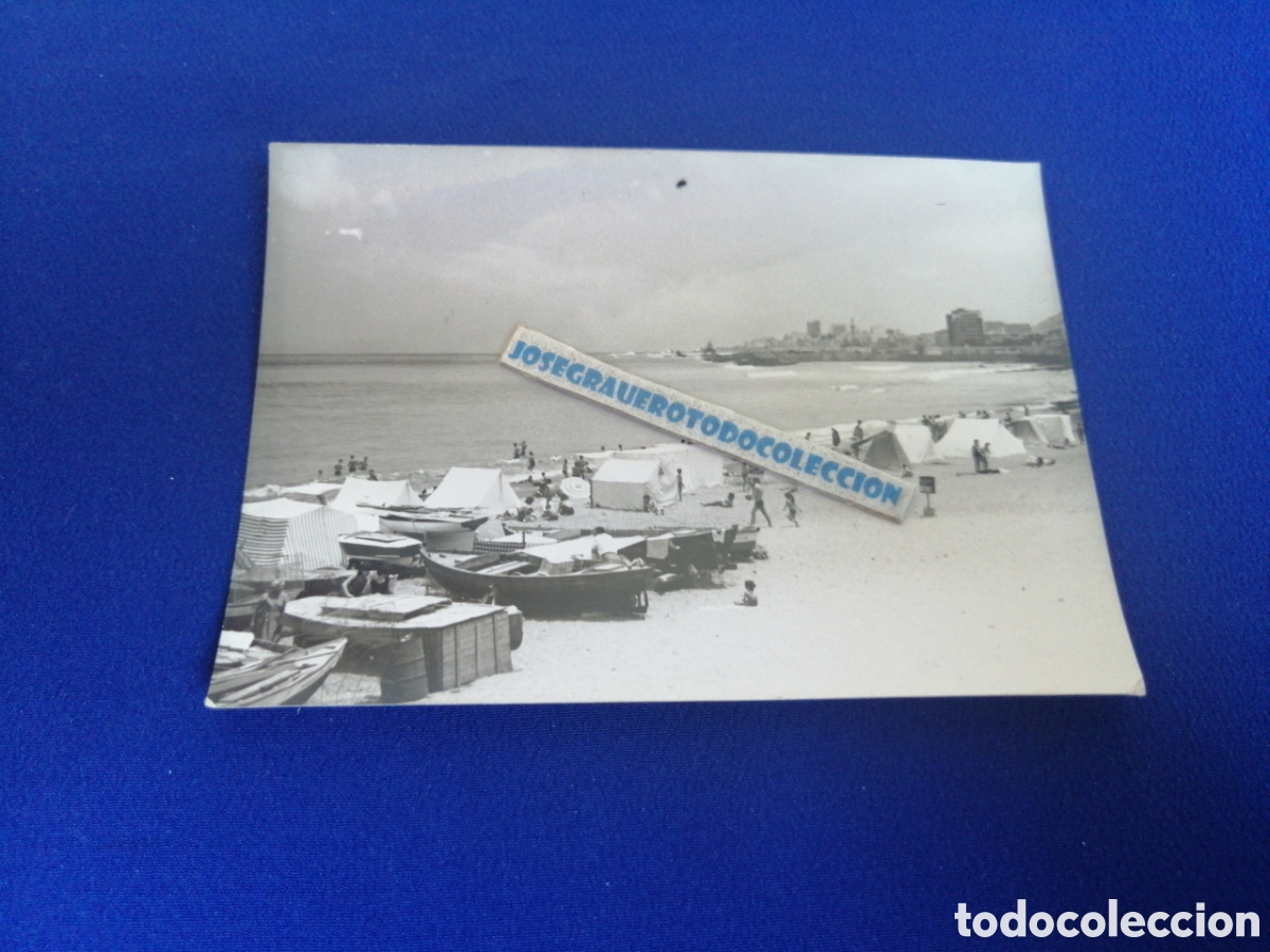 Fotografia antica: LAS PALAMAS PLAYA DE ALCAVANERAS FOTOGRAF&Iacute;A ANTIGUA SIGLO PASADO