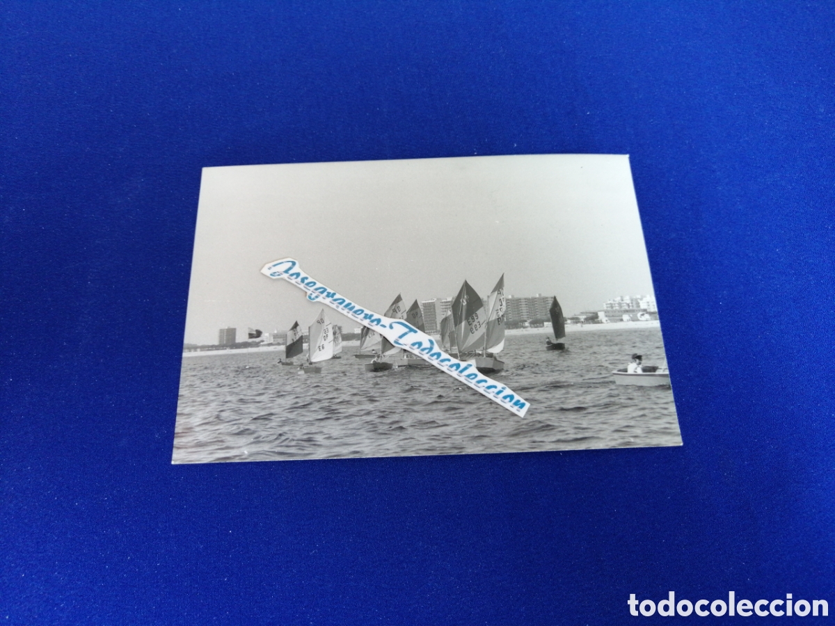 Fotografia antica: BLANES (GERONA) CATALU&Ntilde;A COMPETICI&Oacute;N DE VELA FOTOGRAF&Iacute;A ANTIGUA SIGLO PASADO