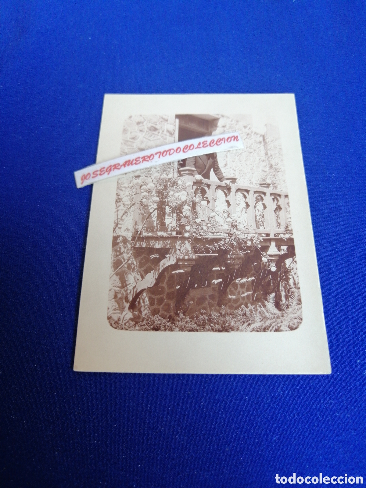 Fotografia antica: MODELO POSANDO EN BALC&Oacute;N FOTOGRAF&Iacute;A ANTIGUA SIGLO PASADO