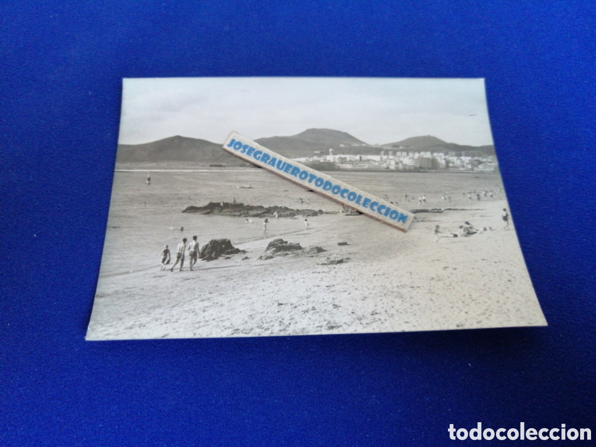 Antique Photography: LAS PALMAS DE GRAN CANARIAS -PLAYA DE LAS CANTERAS - FOTOGRAF&Iacute;A ANTIGUA SIGLO PASADO
