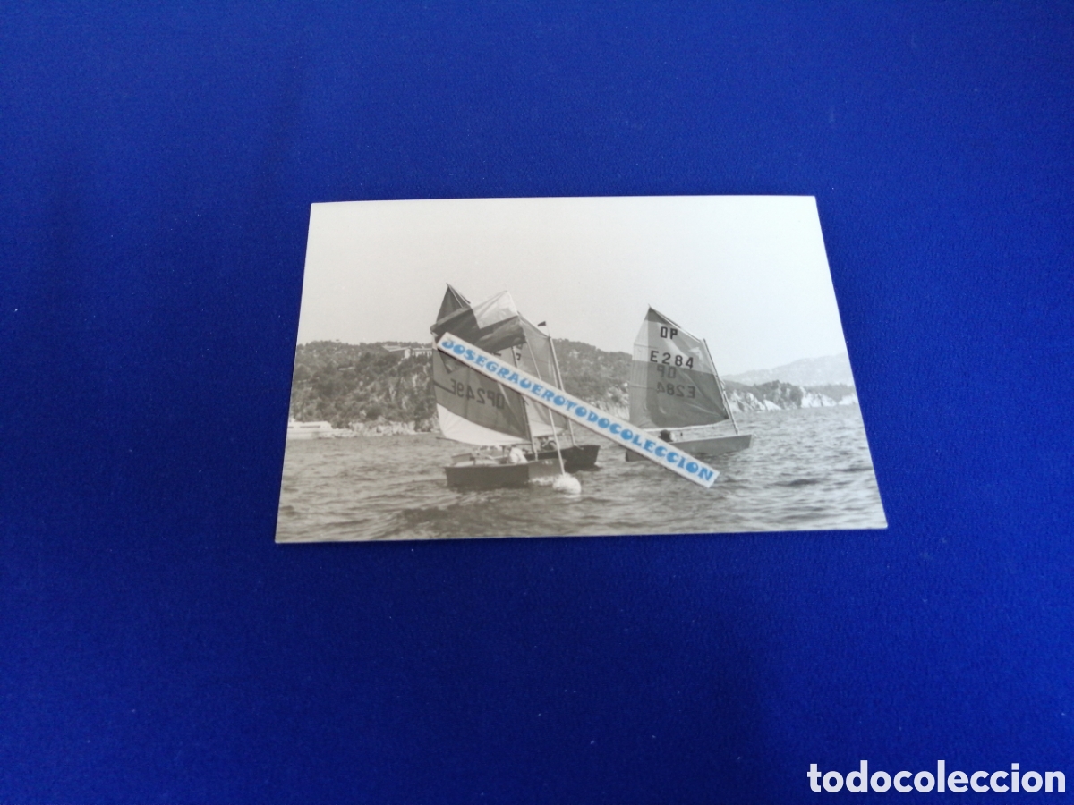 Fotografia antica: BLANES (GERONA) CATALU&Ntilde;A COMPETICI&Oacute;N DE VELA FOTOGRAF&Iacute;A ANTIGUA SIGLO PASADO