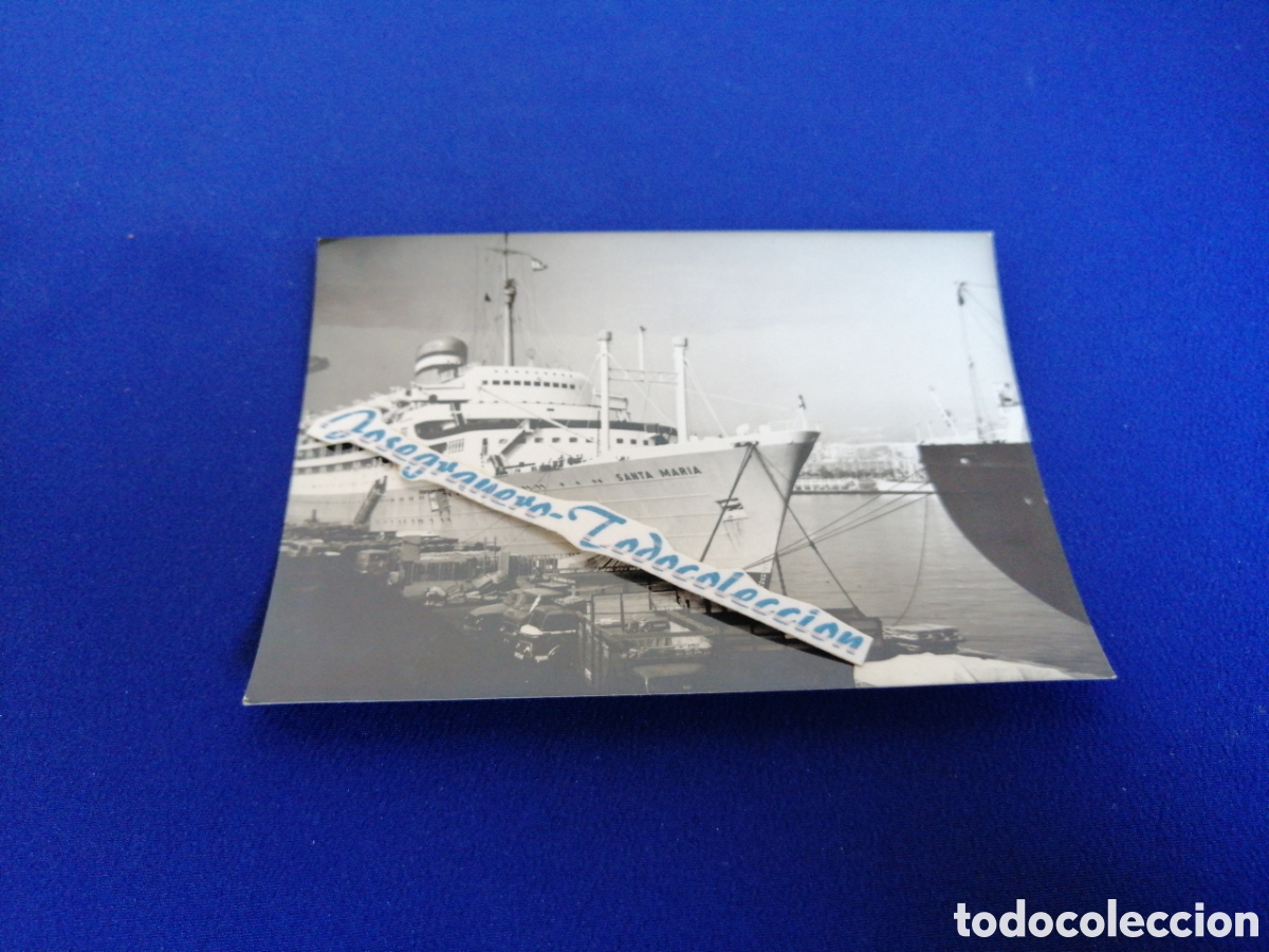 Fotografia antica: TENERIFE PUERTO - BARCO SANTA MARIA FOTOGRAF&Iacute;A ANTIGUA SIGLO PASADO