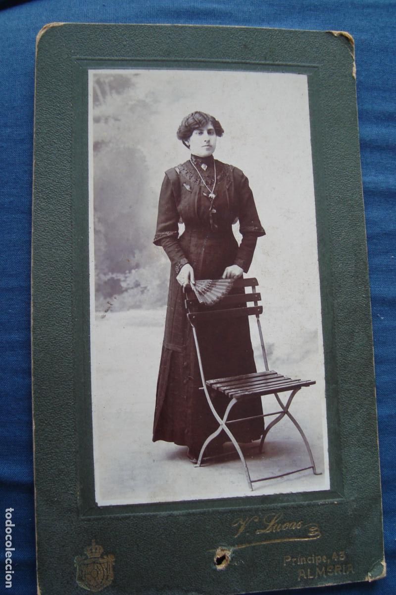 Fotografia antica: ANTIGUA FOTOGRAFIA DE CHICA. FOTO V. LUCAS ALMERIA PRINCIPIOS DEL XX.