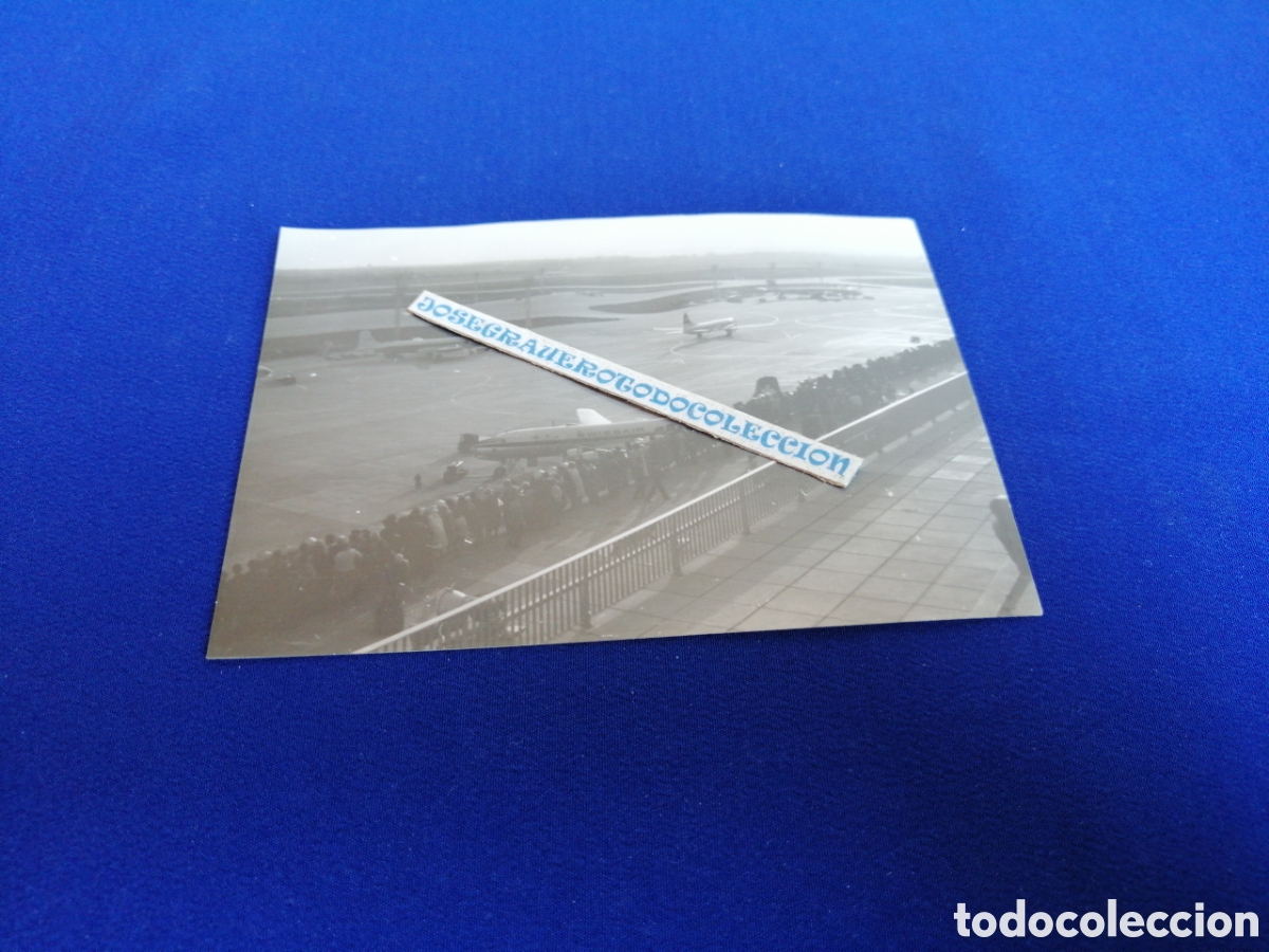 Antique Photography: FRANCIA ORLY AEROPUERTO AVION EN PISTA FOTOGRAF&Iacute;A ANTIGUA SIGLO PASADO