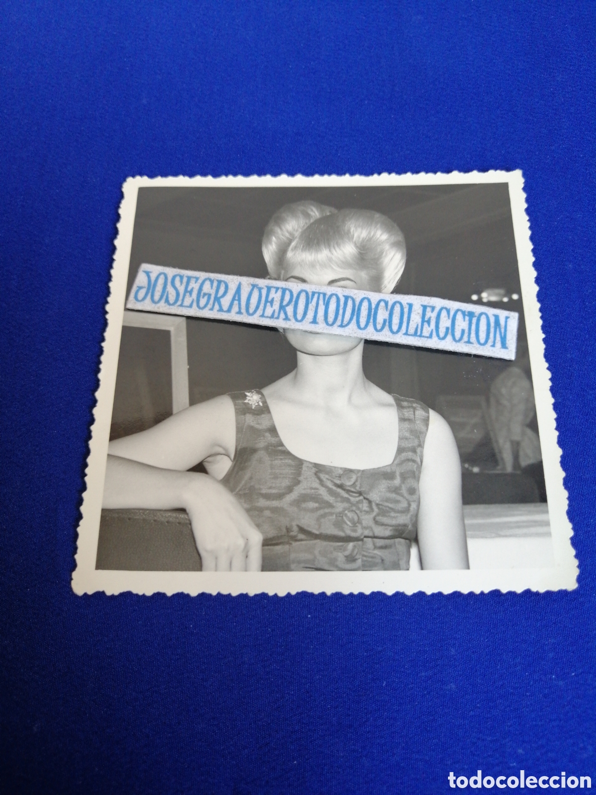 Fotografia antica: MODELO PEINADO ART&Iacute;STICO CONCURSO PEINADOS CARTEL SECURITOTO SIGLO PASADO SELLO PHOTO DESMAREZ