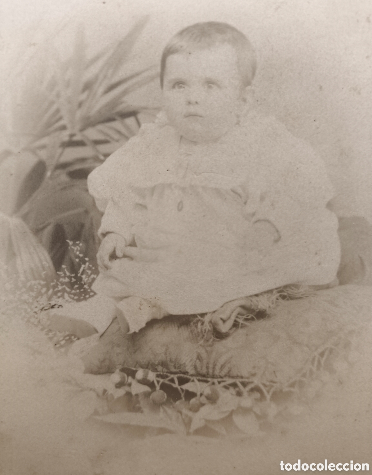 Fotografia antica: ALB&Uacute;MINA FOTOGRAF&Iacute;A RETRATO DE ESTUDIO BEB&Eacute; FOT&Oacute;GRAFO JOSEP SABURIT VILANOVA I LA GELTR&Uacute; C. 1900