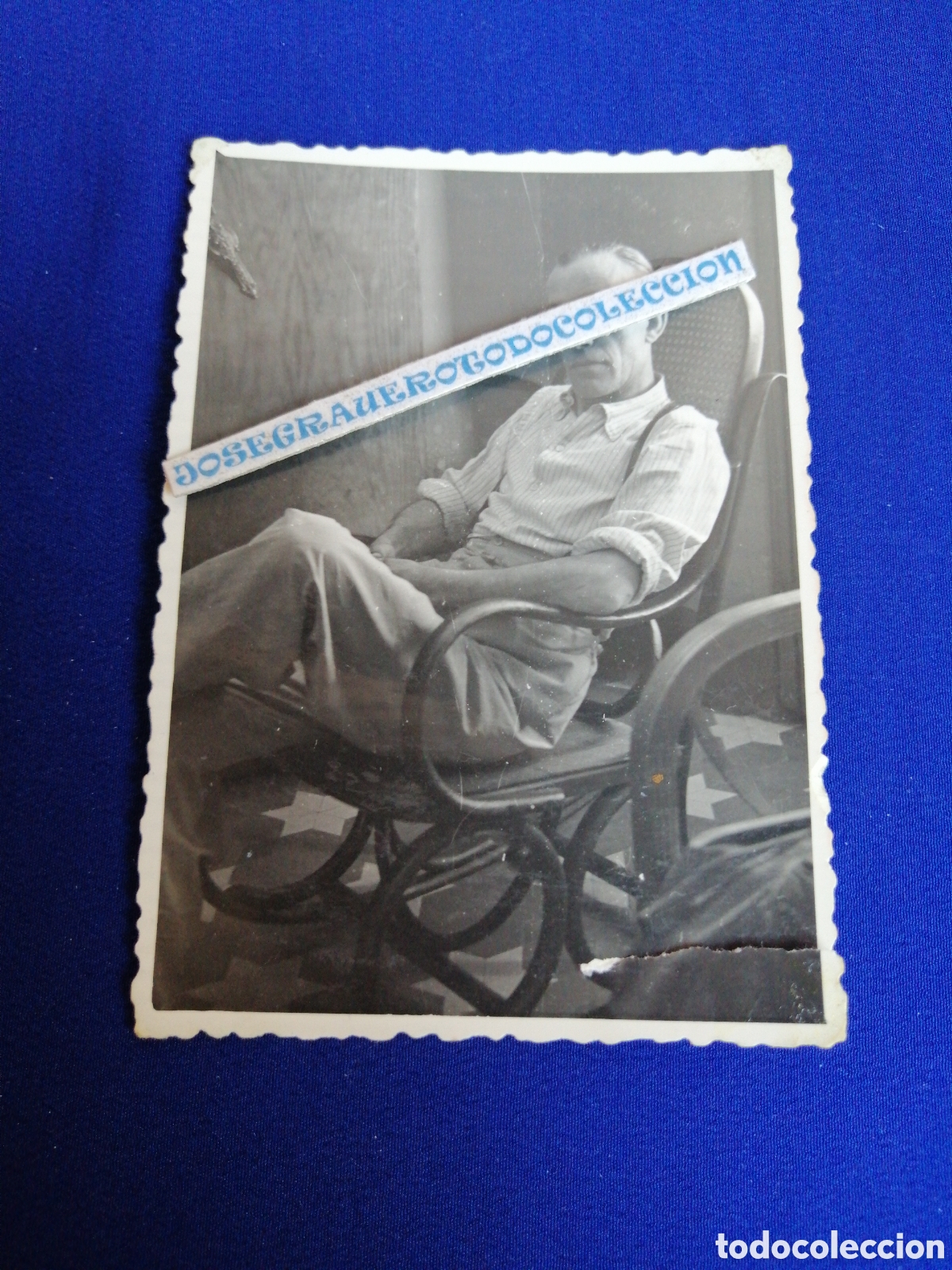 Fotografia antica: MODELO EN HAMACA DE MADERA A&Ntilde;O 1955 FOTOGRAF&Iacute;A ANTIGUA SIGLO PASADO