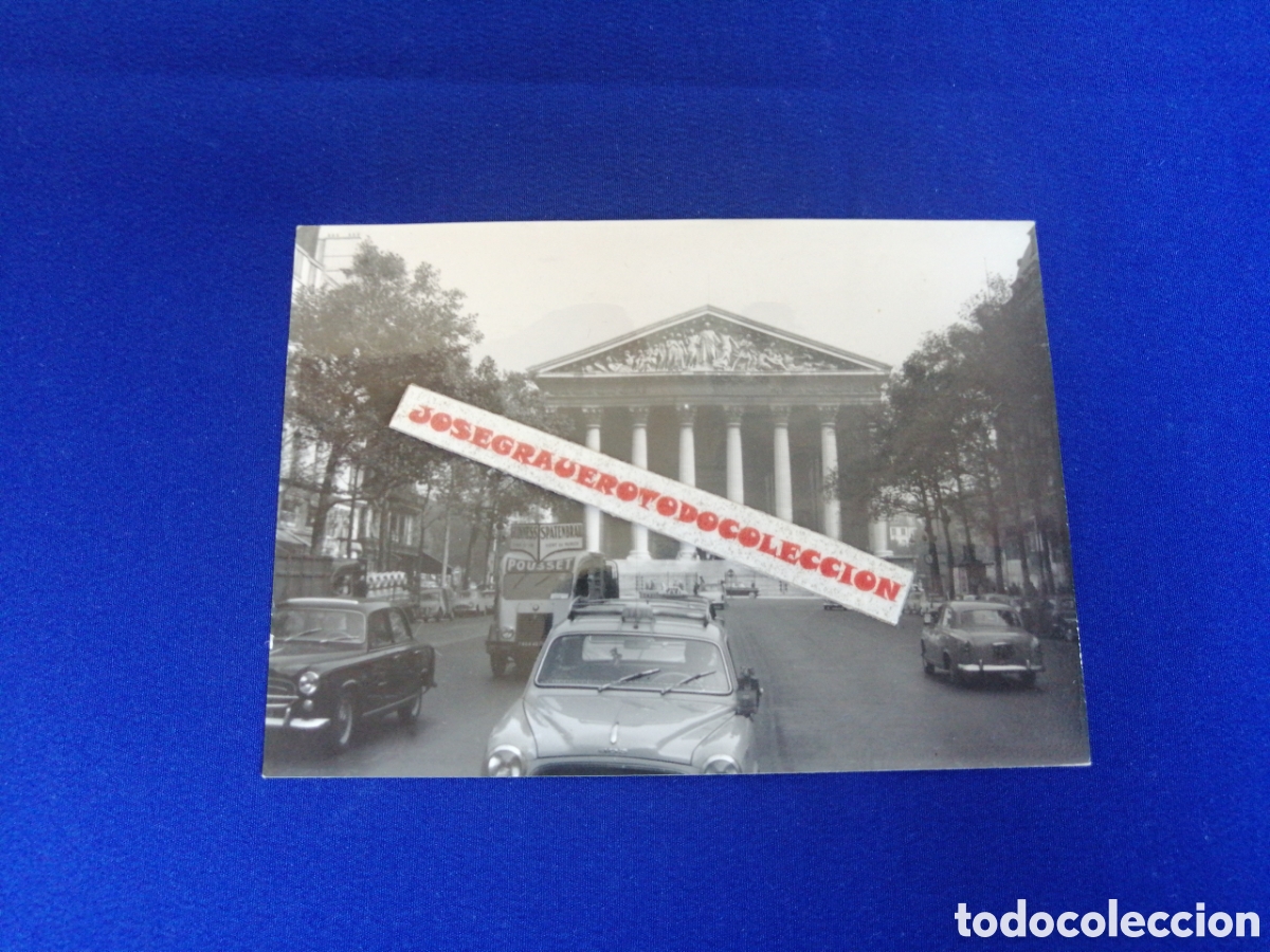 Antique Photography: PAR&Iacute;S (FRANCIA) IGLESIA DE LA MAGDALENA COCHES ANTIGUOS PUBLICIDAD POUSSET FOTOGRAF&Iacute;A ANTIGUA