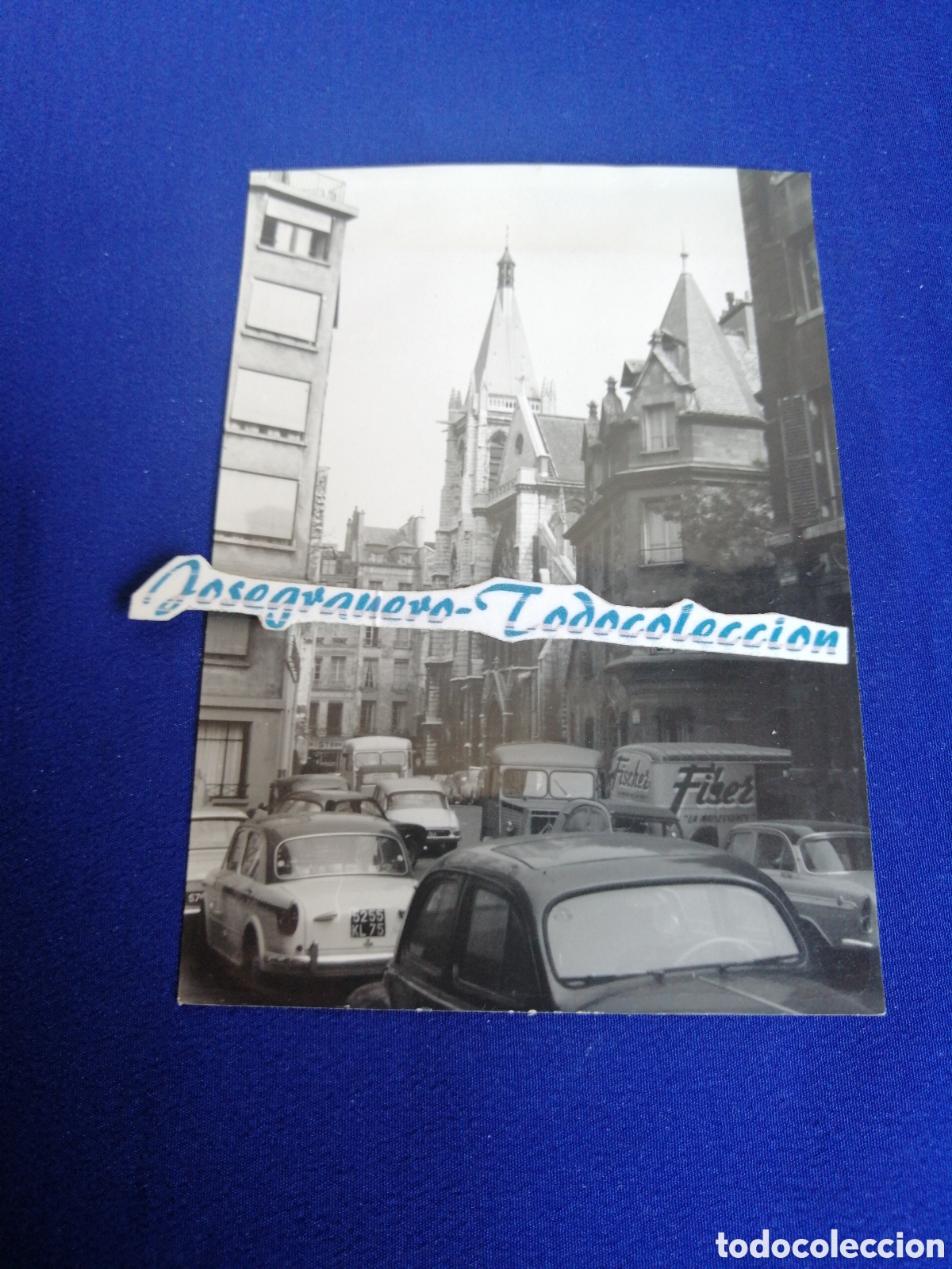 Fotograf&iacute;a antigua: PAR&Iacute;S (FRANCIA) IGLESIA DE SAN SEVERIO COCHES ANTIGUOS FOTOGRAF&Iacute;A ANTIGUA SIGLO PASADO