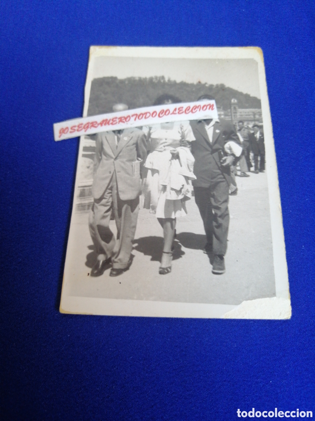 Antique Photography: SAN SEBASTI&Aacute;N (PA&Iacute;S VASCO) LA CONCHA MODELOS PASEANDO A&Ntilde;O 1948 FOTOGRAF&Iacute;A ANTIGUA SIGLO PASADO