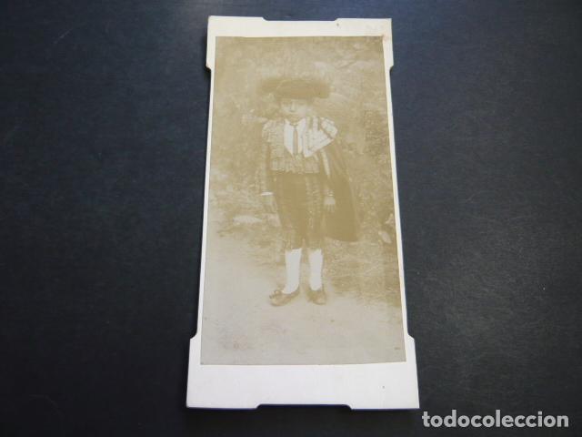 Antique Photography: NI&Ntilde;O DISFRAZADO DE TORERO FOTOGRAFIA POR JOSE SAGRARIO LOPEZ 8 X 16 CM