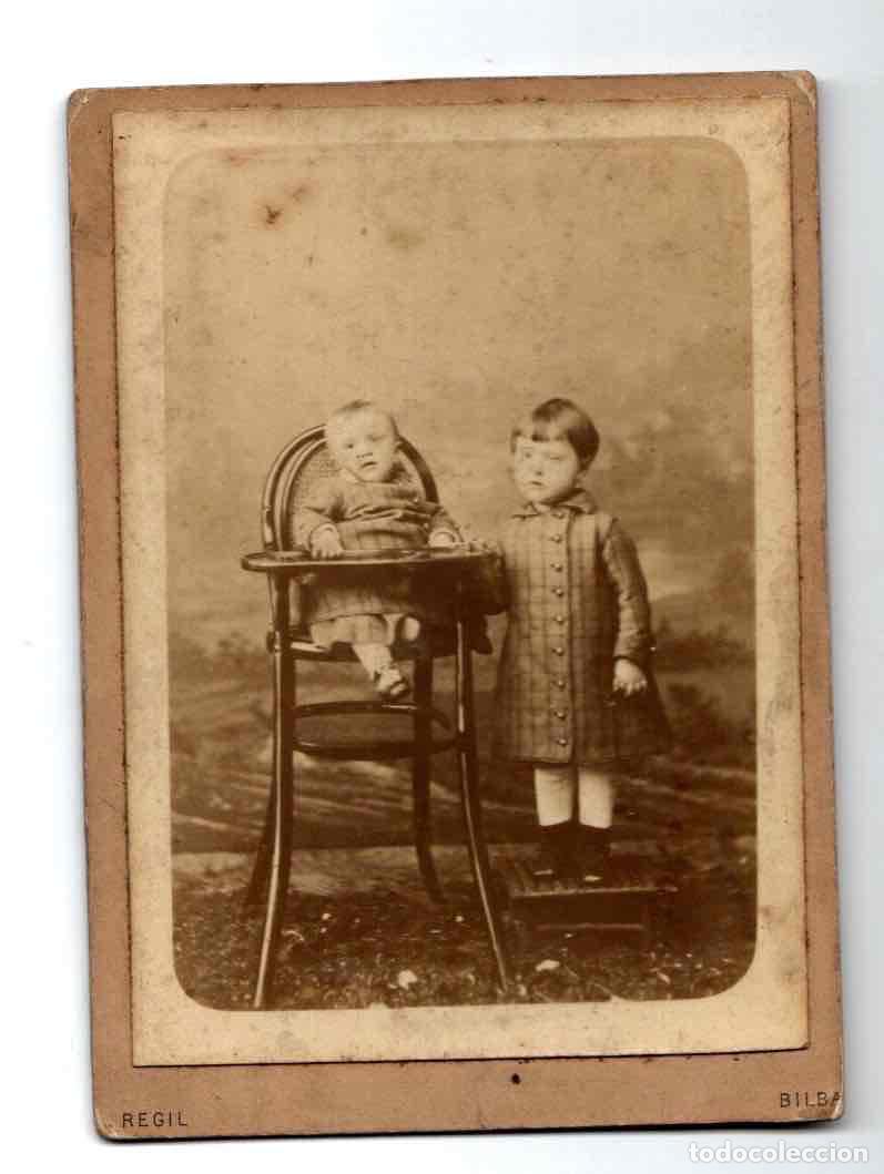 Fotografia antica: FOTOGRAFIA ALBUMINA RETRATO INFANTIL. L. REGIL, BILBAO