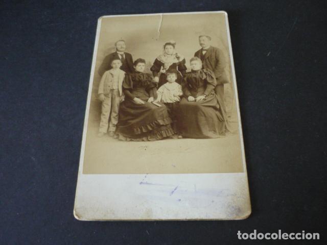 Antique Photography: RETRATO DE FAMILIA ADOLFO GARCIA FOTOGRAFO ANTIGUA ALBUMINA 16,5 X 10,5 CM