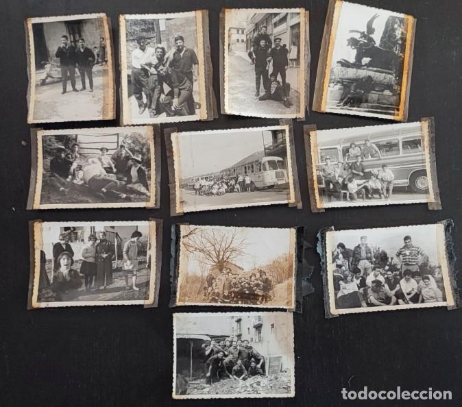 Antique Photography: LOTE DE 11 FOTOGRAFIAS ANTIGUAS, PERSONAS EN DIVERSOS LUGARES A IDENTIFICAR, PAIS VASCO, AUTOBUSES
