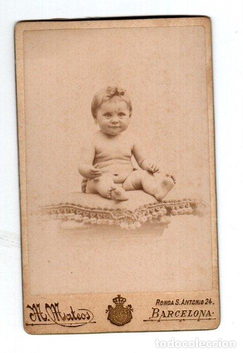 Fotograf&iacute;a antigua: FOTOGRAFIA ALBUMINA BEBE. M. MATEOS, BARCELONA