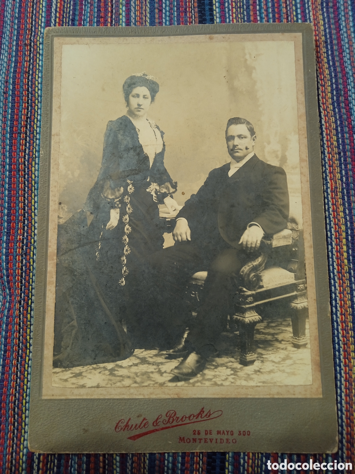 Fotograf&iacute;a antigua: CHUTE & BROOKS fot&oacute;grafo Montevideo. Retrato Hermosa familia Montevideana (finales del siglo XIX)