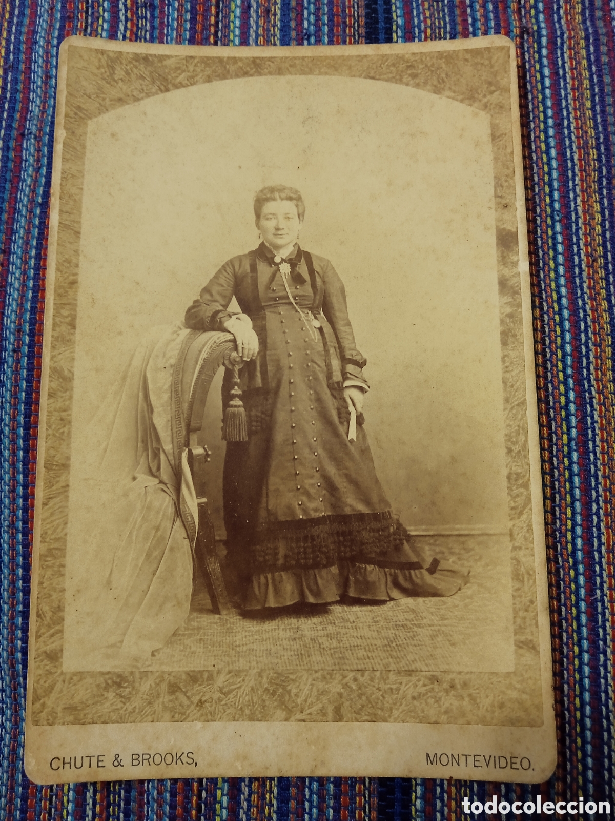 Fotograf&iacute;a antigua: CHUTE & BROOKS fot&oacute;grafo Montevideo. Dama Montevideo (finales del siglo XIX)