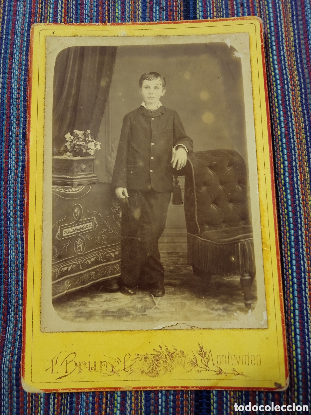 Fotograf&iacute;a antigua: FOTOGRAF&Iacute;A BRUNEL MONTEVIDEO MUY ANTIGUA NI&Ntilde;O