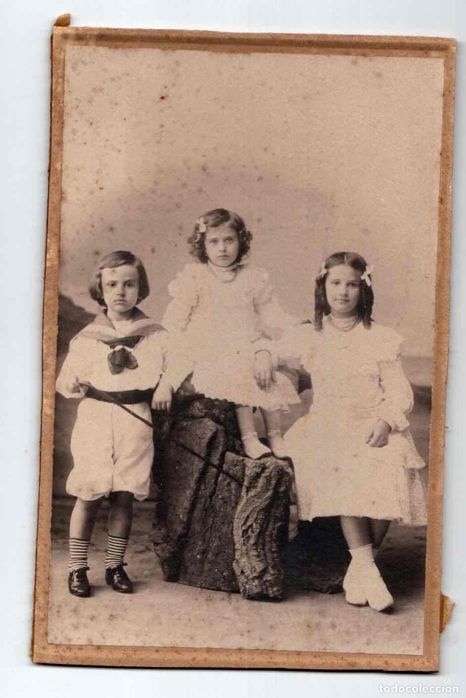 Fotografia antica: FOTOGRAFIA ALBUMINA RETRATO INFANTIL. BIZKAIA
