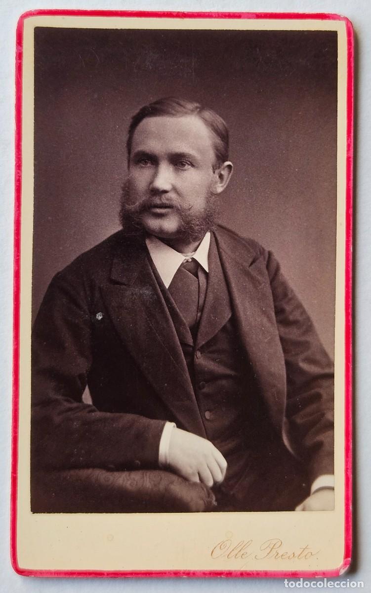 Antique Photography: Retrato de hombre. Olle Presto, Wenersborg, Suecia.