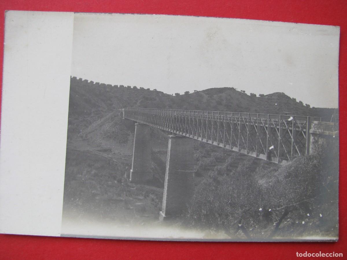Antique Photography: FOTO DEL PUENTE, VIADUCTO METALICO SOBRE ARROYO SALADO. MARTOS.