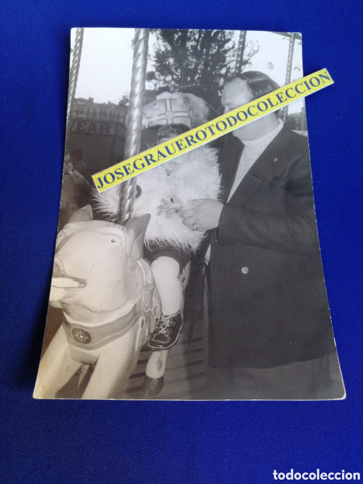 Antique Photography: FERIA PARQUE DE ATRACCIONES CABALLITOS NI&Ntilde; O MODELO CON PADRE FOTOGRAF&Iacute;A ANTIGUA SIGLO PASADO