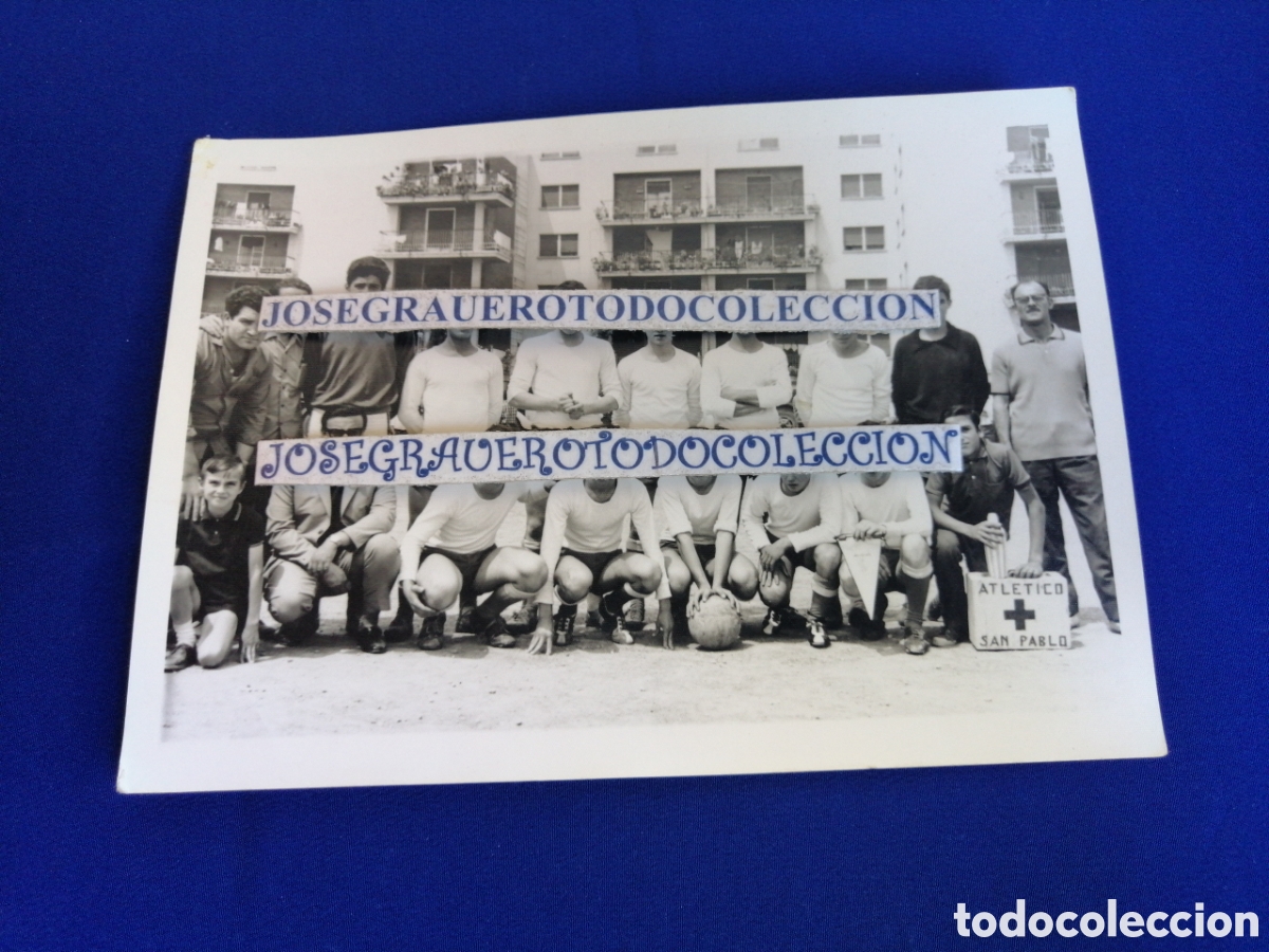 Antique Photography: F&Uacute;TBOLISTAS CLUB ATL&Eacute;TICO SAN PABLO FOTOGRAF&Iacute;A ANTIGUA SIGLO PASADO SELLO FOTO EL&Eacute;CTRICA (VALENCIA)