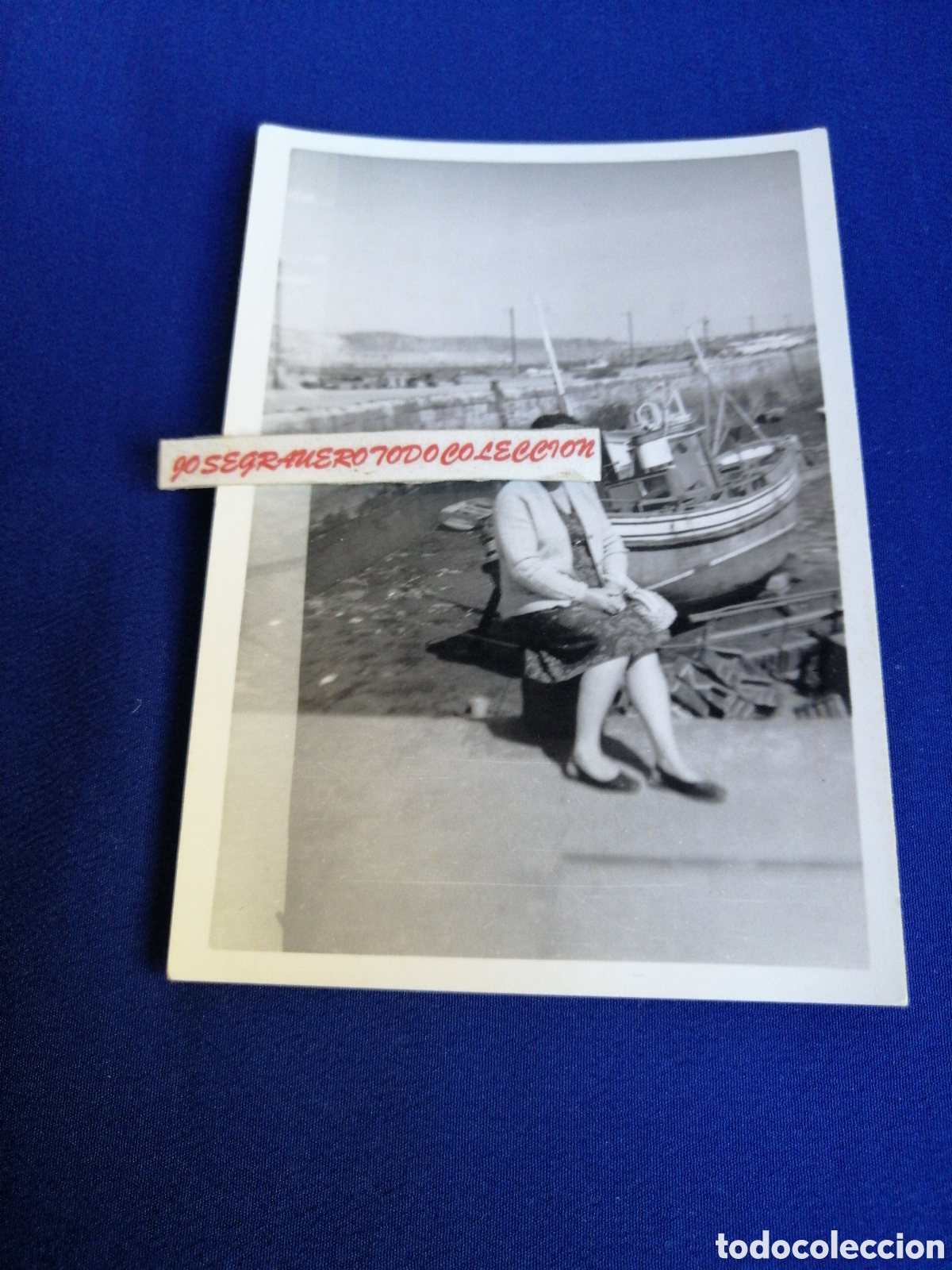 Antique Photography: MODELO POSANDO CON BARCA FOTOGRAF&Iacute;A ANTIGUA SIGLO PASADO