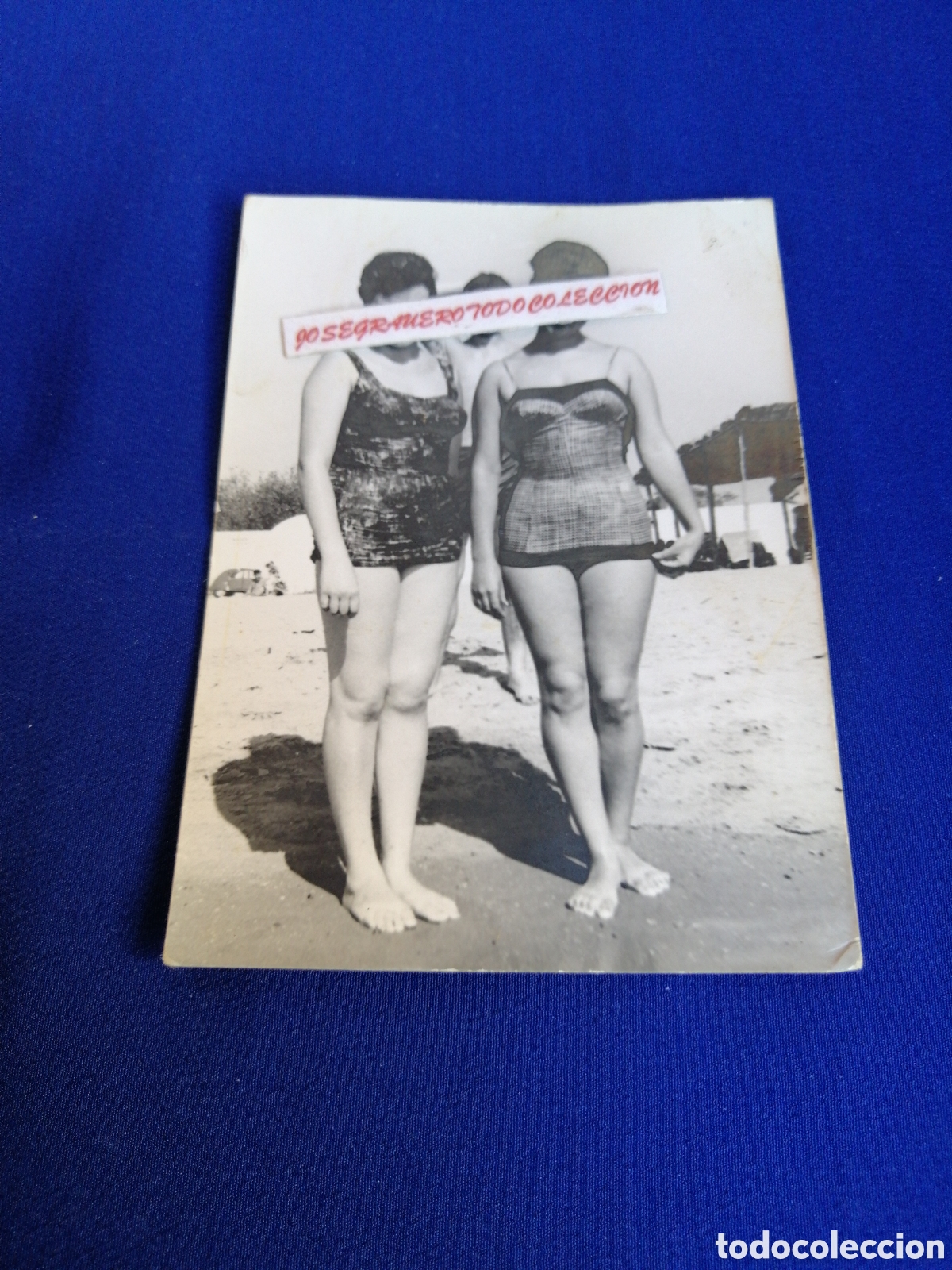 Antique Photography: PLAYA MODELOS EN BA&Ntilde;ADOR POSANDO FOTOGRAF&Iacute;A ANTIGUA SIGLO PASADO