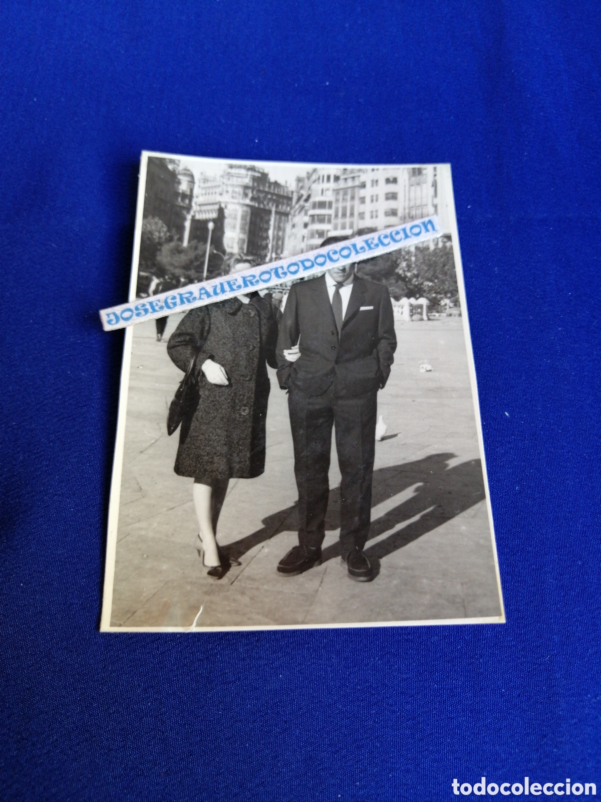 Antique Photography: VALENCIA - PLAZA DEL CAUDILLO 1960 SELLO FOTOGR&Aacute;FICO ANTONIO INFANTE (VALENCIA)