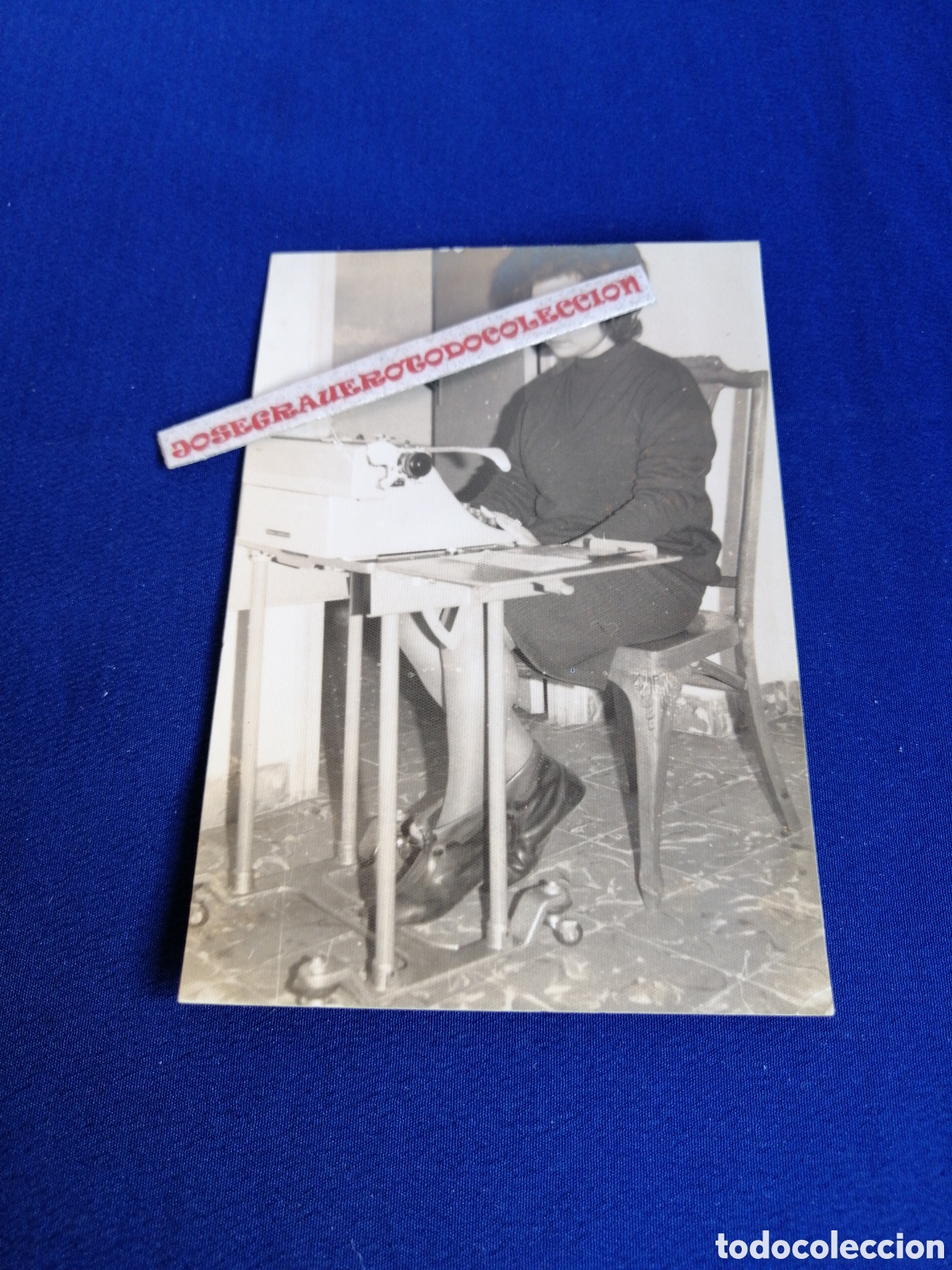 Antique Photography: MODELO ESCRIBIENDO A M&Aacute;QUINA FOTOGRAF&Iacute;A ANTIGUA SIGLO PASADO