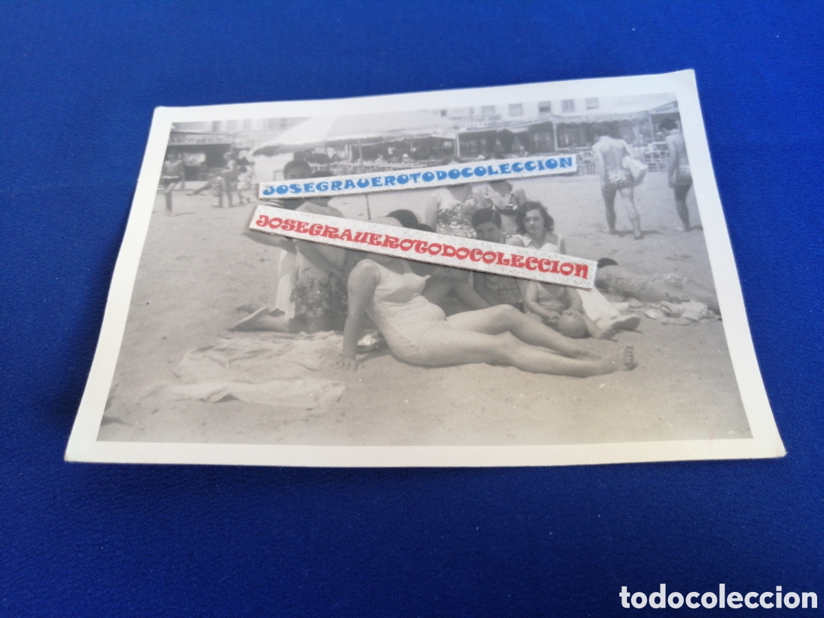 Antique Photography: PLAYA MODELOS EN BA&Ntilde;ADOR POSANDO FOTOGRAF&Iacute;A ANTIGUA SIGLO PASADO