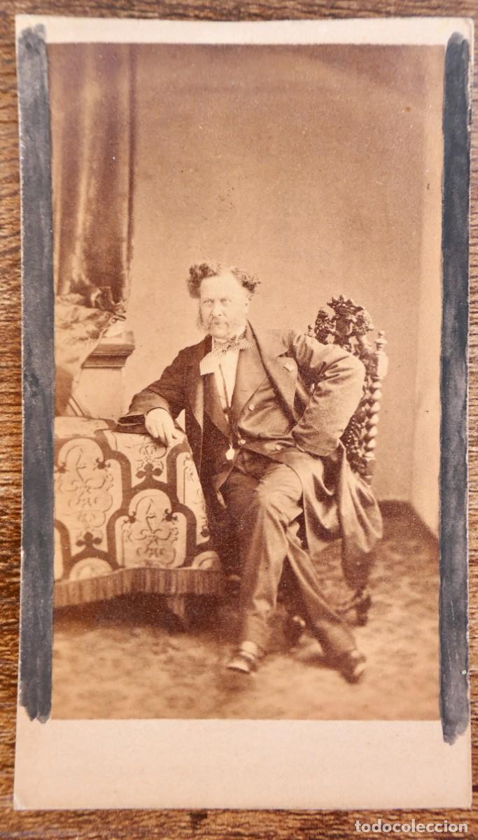 Antique Photography: INTERESANTE FOTO ALBUMINIA CABALLERO SXIX - FOTOGRAFIA MAUJEAN