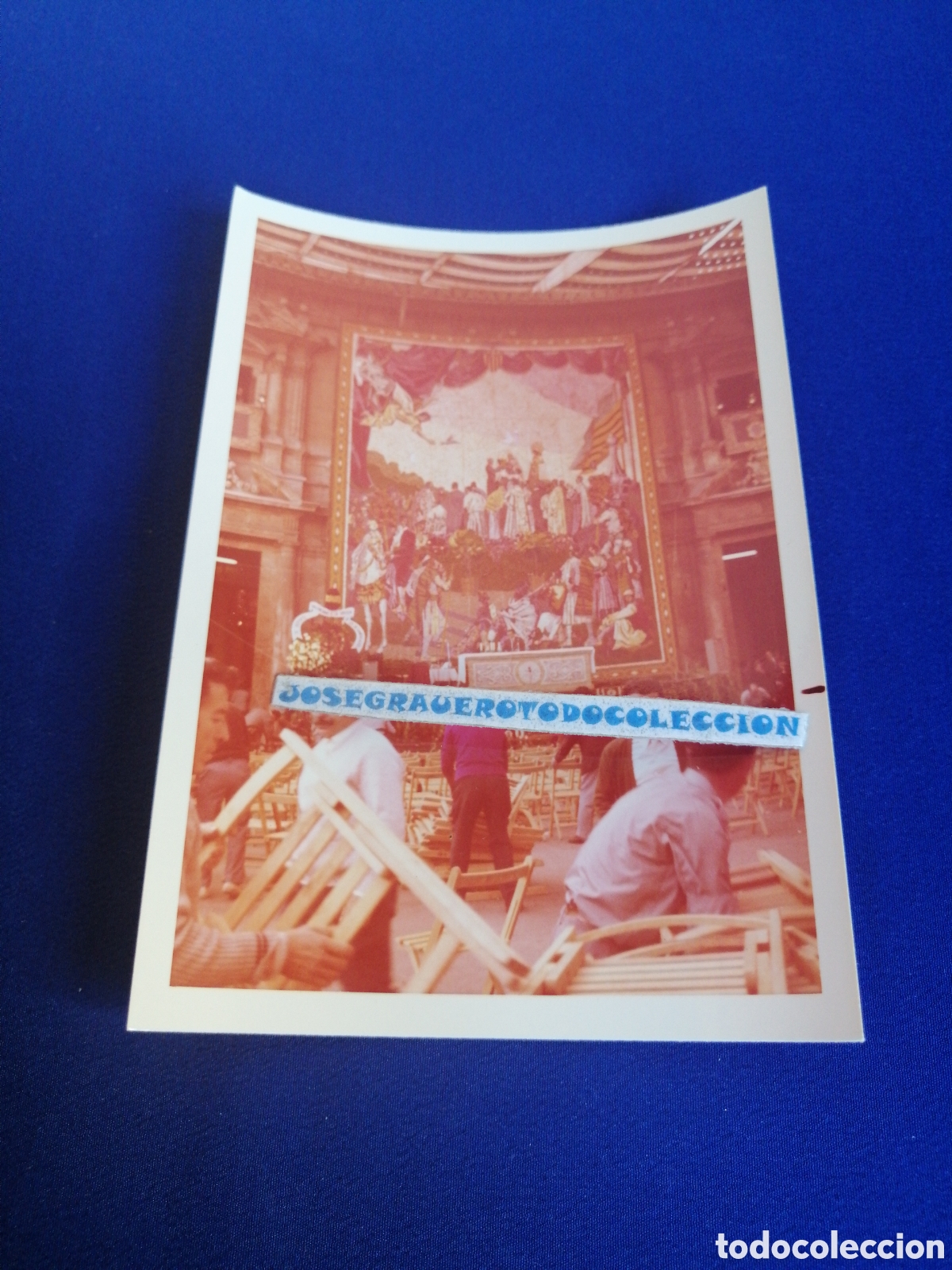 Fotograf&iacute;a antigua: VALENCIA TAPIZ VIRGEN DESAMPARADOS 1973 FOTOGRAF&Iacute;A ANTIGUA SIGLO PASADO