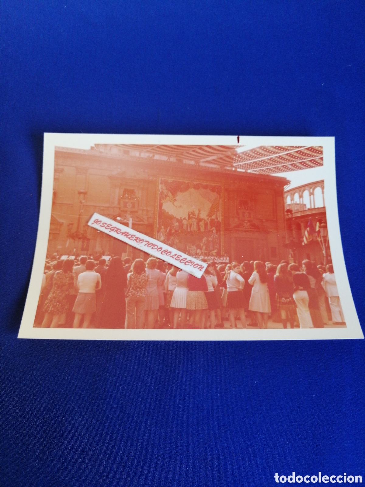 Fotograf&iacute;a antigua: VALENCIA TAPIZ VIRGEN DESAMPARADOS 1973 FOTOGRAF&Iacute;A ANTIGUA SIGLO PASADO