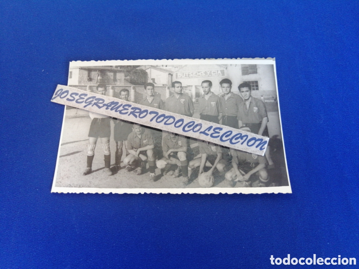 Fotograf&iacute;a antigua: CAMPO LEVANTE - CLUB DEPORTIVO ESBOL - BANCO DE ESPA&Ntilde;A 17 JULIO 1948 CON SELLO FOTOGR&Aacute;FICO ENRIQUE