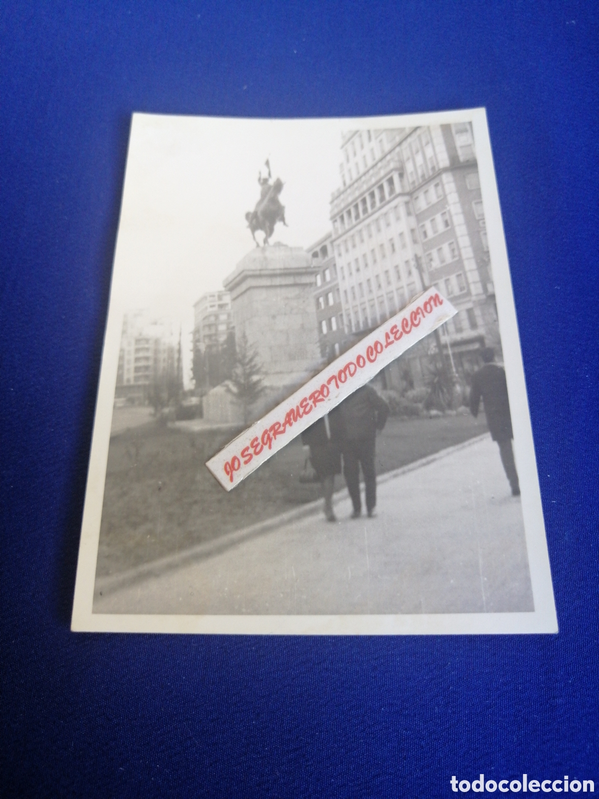 Antique Photography: VALENCIA - PLAZA DE ESPA&Ntilde;A - ESTATUA CID CAMPEADOR - FOTOGRAF&Iacute;A ANTIGUA SIGLO PASADO