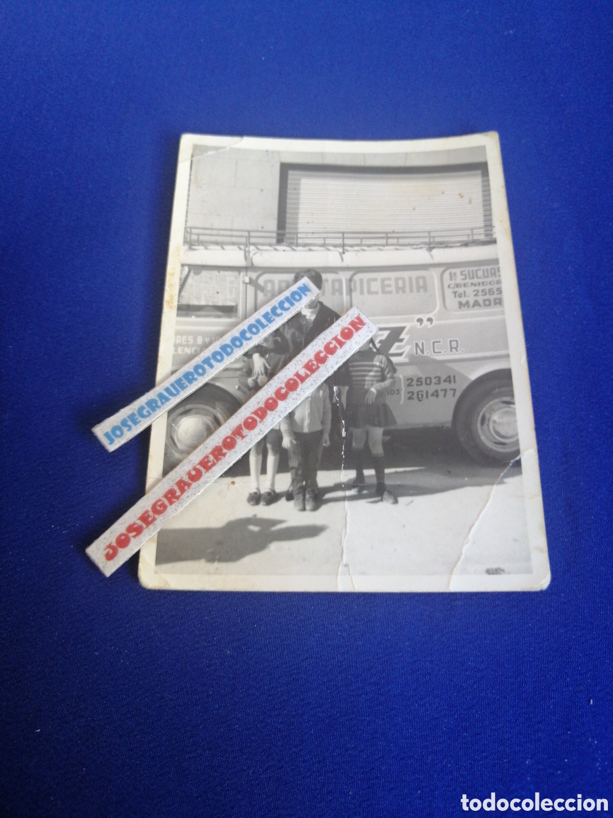 Antique Photography: FURGONETA PUBLICIDAD ROTULADA CON MODELOS POSANDO FOTOGRAF&Iacute;A ANTIGUA SIGLO PASADO