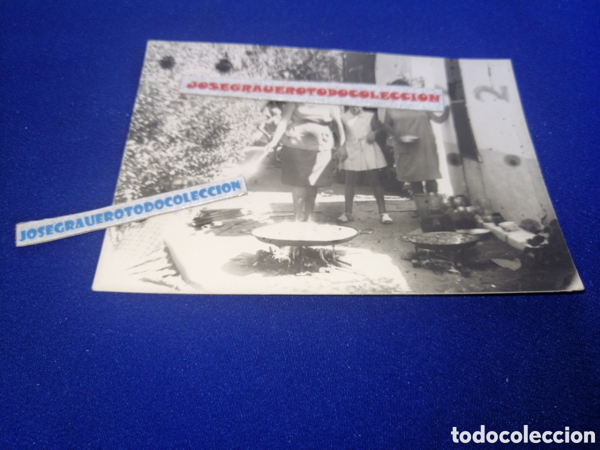 Antique Photography: MODELOS COCINANDO PAELLA VALENCIANA FOTOGRAF&Iacute;A ANTIGUA SIGLO PASADO