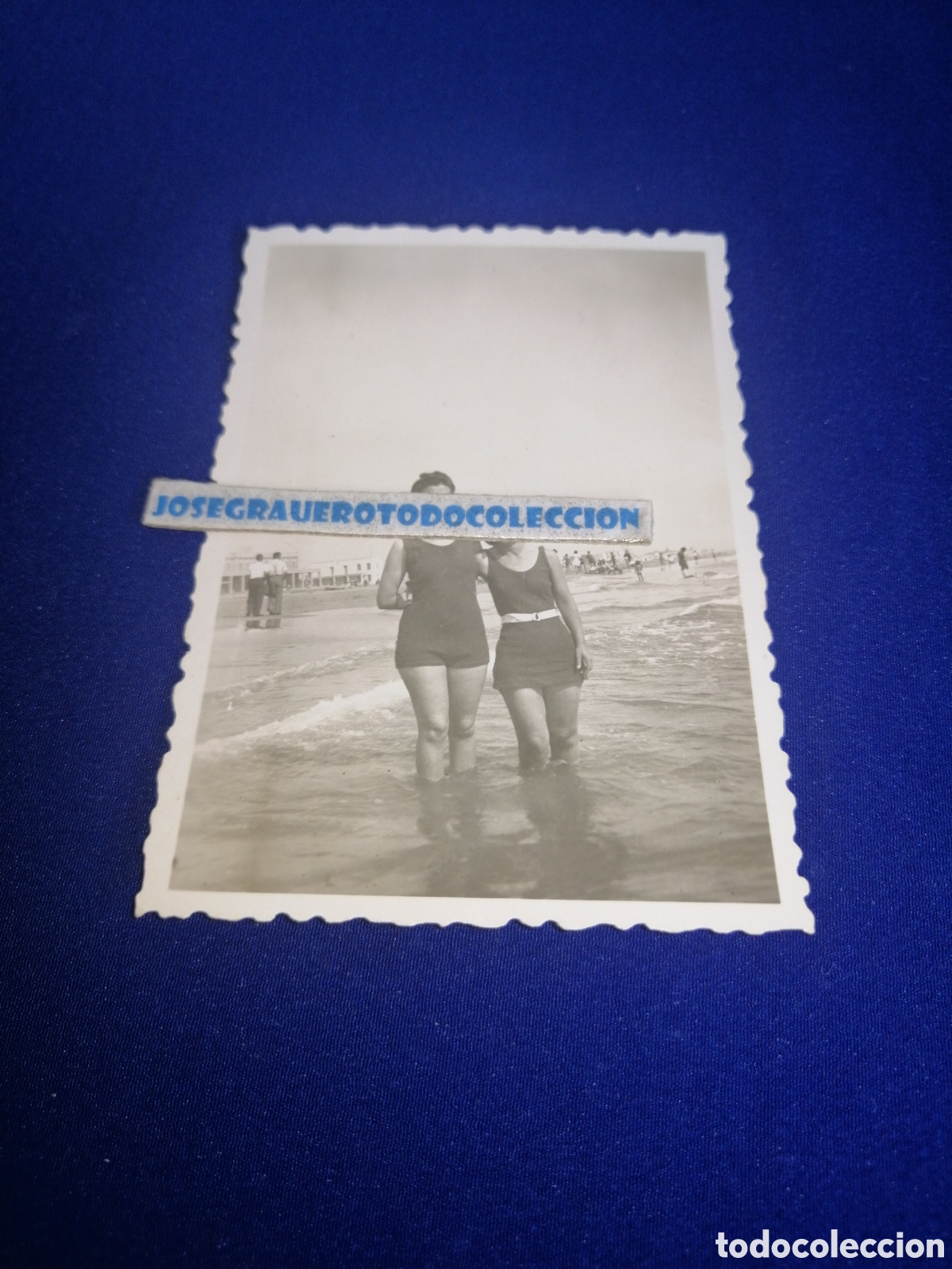 Antique Photography: PLAYA MODELOS EN BA&Ntilde;ADOR POSANDO FOTOGRAF&Iacute;A ANTIGUA SIGLO PASADO