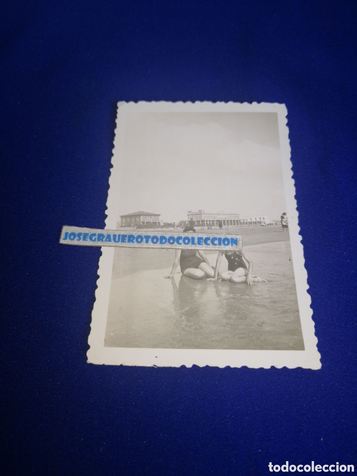 Antique Photography: PLAYA MODELOS EN BA&Ntilde;ADOR POSANDO FOTOGRAF&Iacute;A ANTIGUA SIGLO PASADO