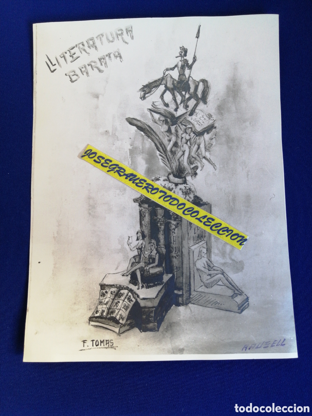 Antique Photography: FOTO BOCETO FALLA- LEMA LITERATURA BARATA - ARTISTA FRANCISCO TOM&Aacute;S (PAQUITO) FOTOGRAF&Iacute;A ANTIGUA