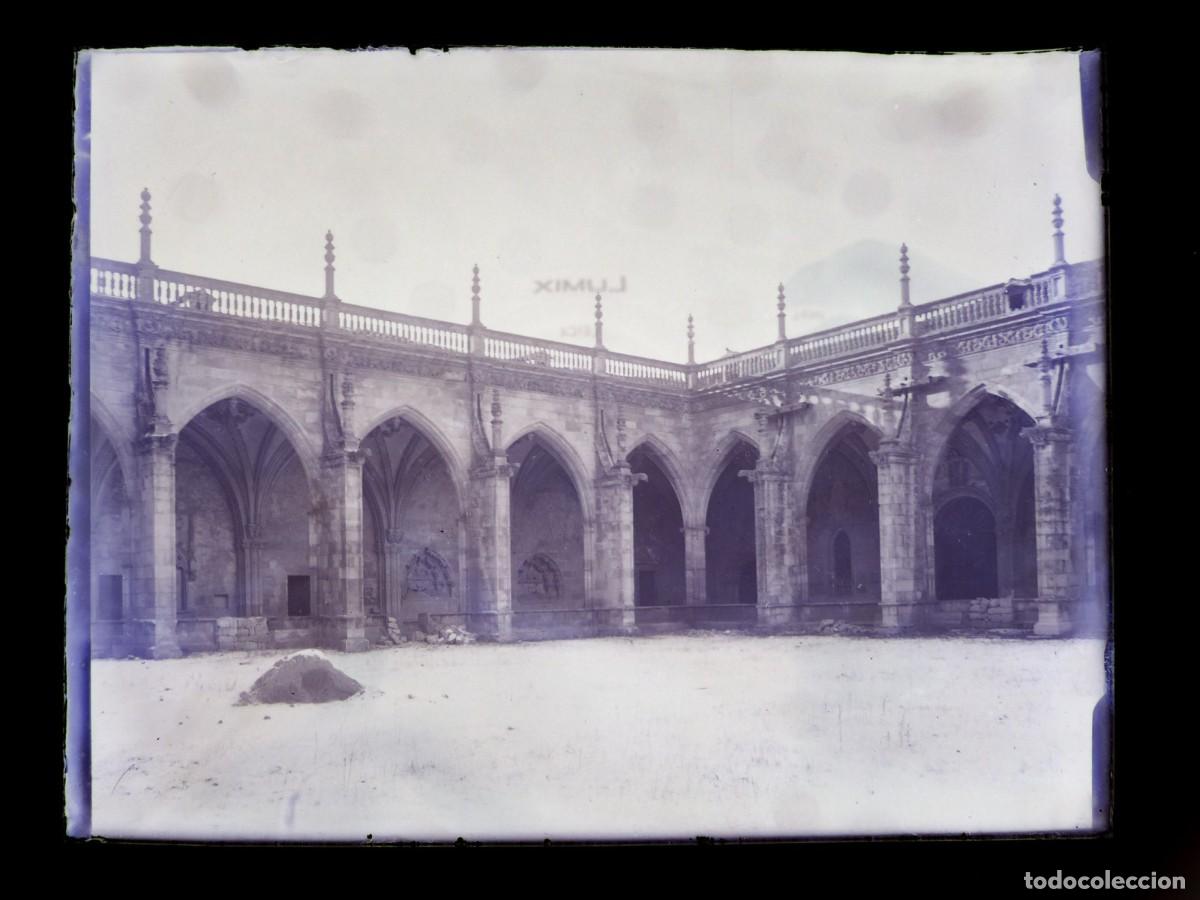 Antique Photography: LEON, CATEDRAL DE SANTA MARIA PATIO - ANTIGUA PLACA NEGATIVO EN CRISTAL, A&Ntilde;OS 1920-1930