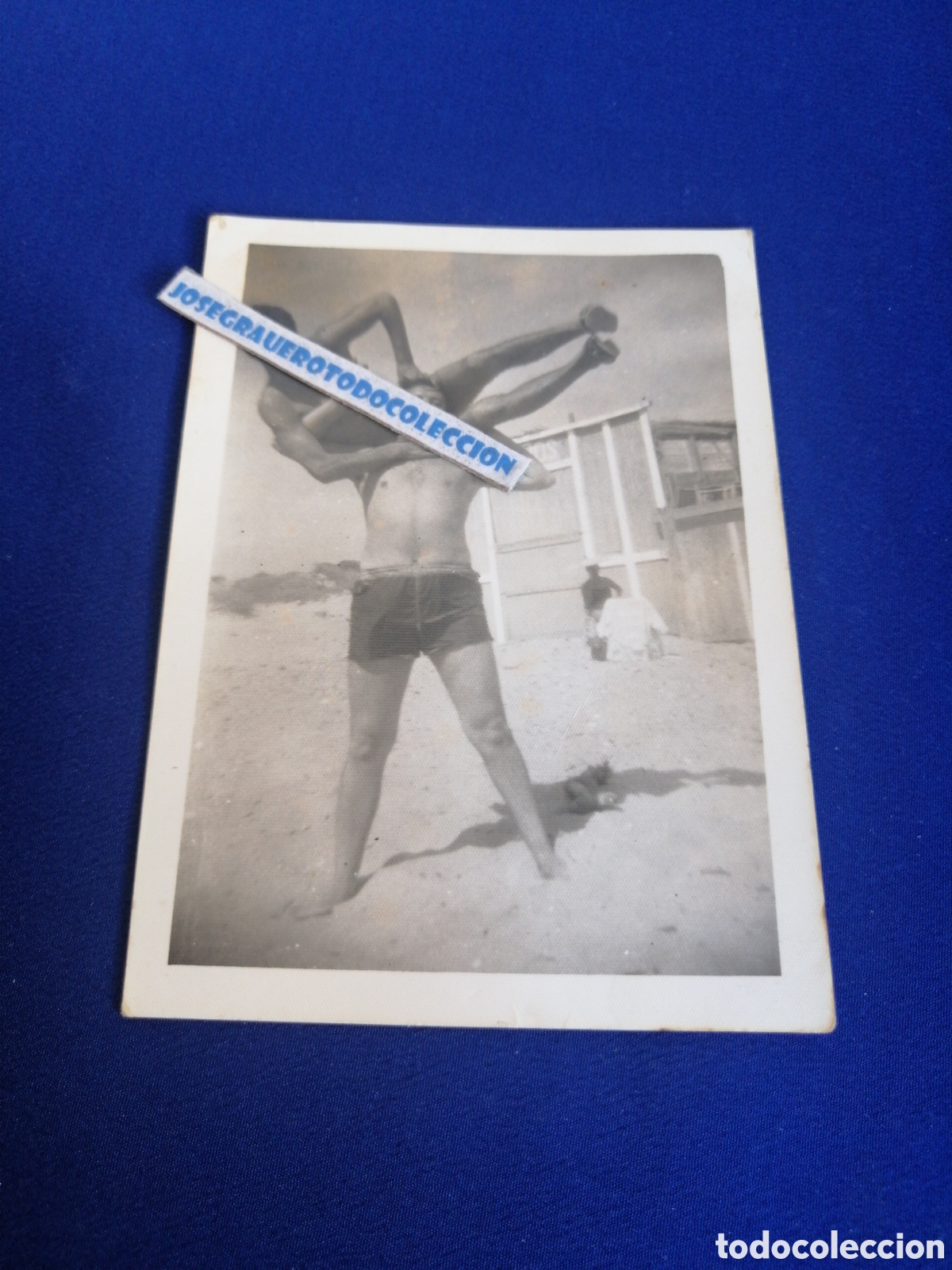 Antique Photography: PLAYA MODELOS EN BA&Ntilde;ADOR LEVANTANDO AMIGO FOTOGRAF&Iacute;A ANTIGUA SIGLO PASADO