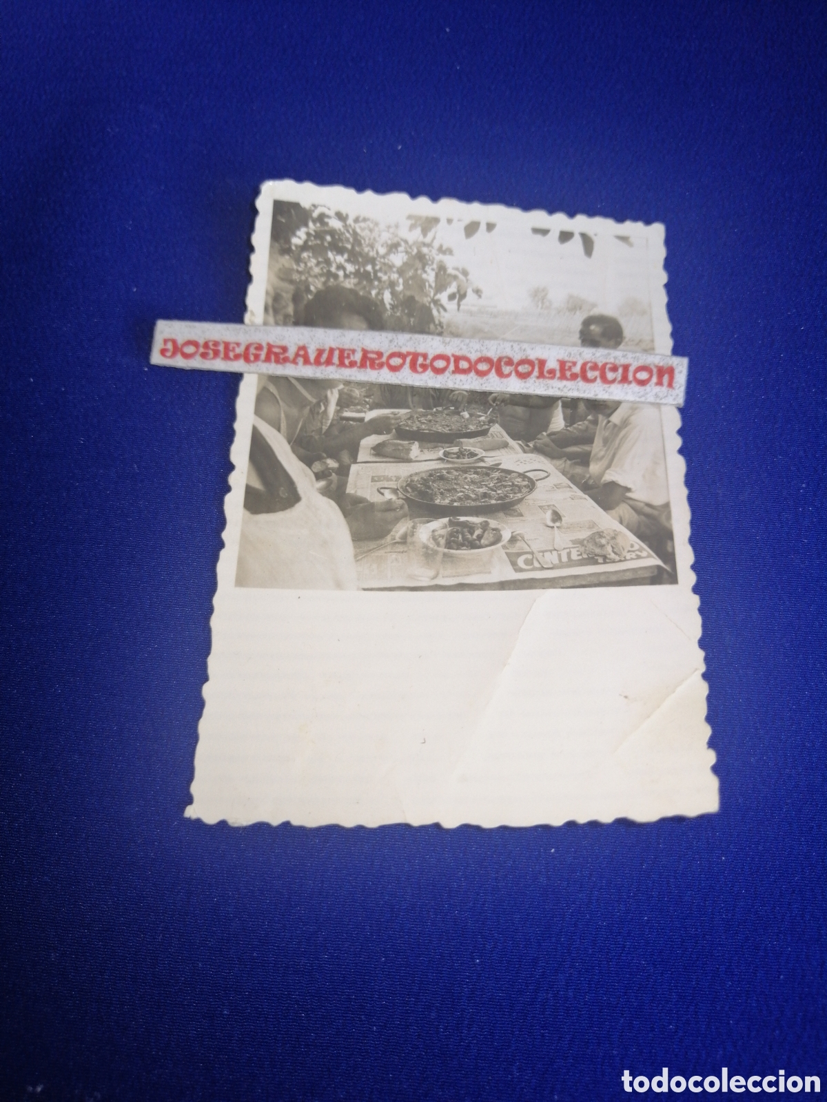 Antique Photography: MODELOS POSANDO COMIENDO PAELLA VALENCIANA FOTOGRAF&Iacute;A ANTIGUA SIGLO PASADO