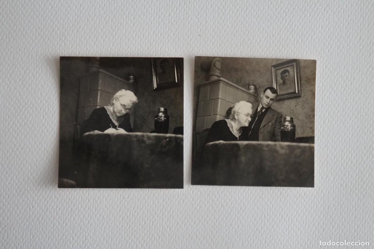 Fotografia antica: Lote de 2 fotograf&iacute;as antiguas en blanco y negro. Retratos de una mujer alemana. 1957.