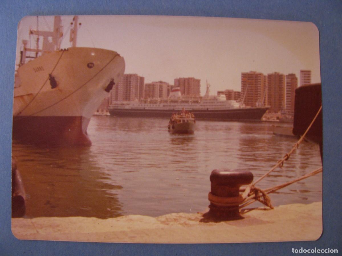Antique Photography: FOTO DE MALAGA. PUERTO, BARCOS. 12,5X9 CM