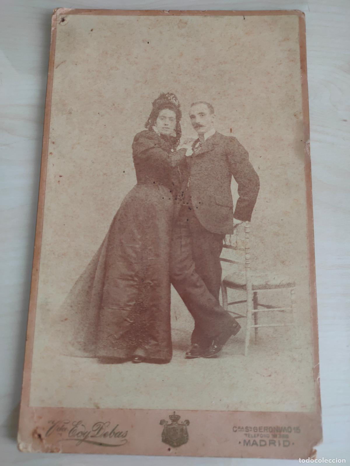 Antique Photography: Fotografia Vda. Edgardo Debas. Matrimonio o pareja en el estudio Carrera San Geronimo