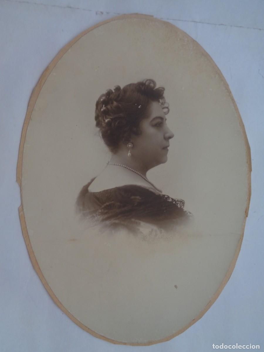 Antique Photography: PRECIOSA FOTO DE ESTUDIO DE SE&Ntilde;ORA DE FINES DEL XIX O PRINCIPIOS DEL XX.... 16,5 X 23 CM